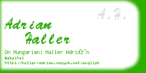 adrian haller business card